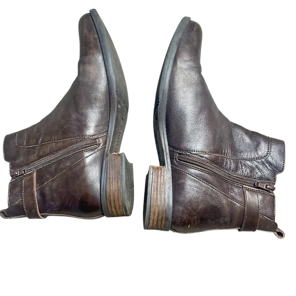 Earth Alana Santry Women's Leather Ankle Boots In Brown Size 10M